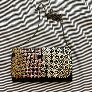 Beaded clutch/ chain purse